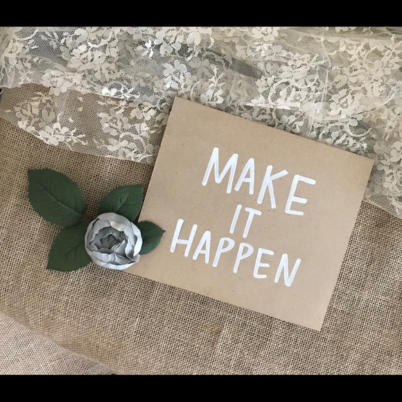 DIY Make It Happen - Hand Painted Wood Sign - Picture 2 of 2